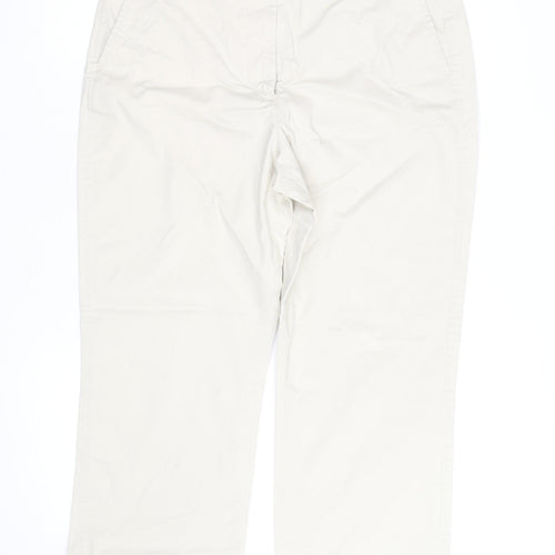 Marks and Spencer Womens Beige Chino Trousers Size 14 Short