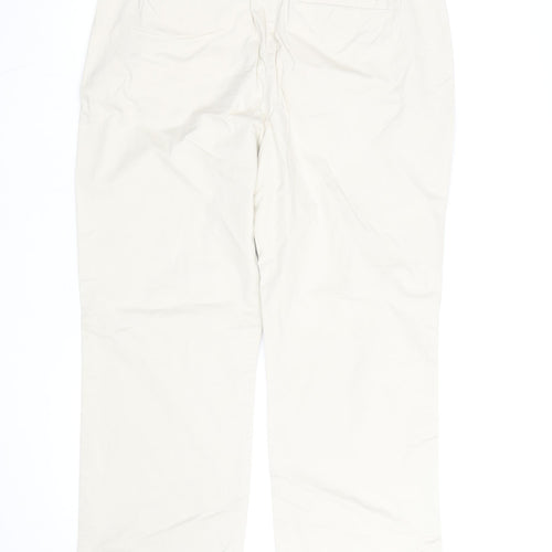 Marks and Spencer Womens Beige Chino Trousers Size 14 Short