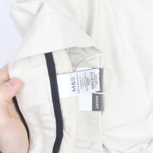 Marks and Spencer Womens Beige Chino Trousers Size 14 Short