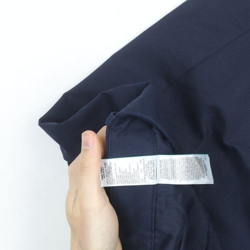 Marks and Spencer Women's Blue Cropped Wide-Leg Trousers Size 16