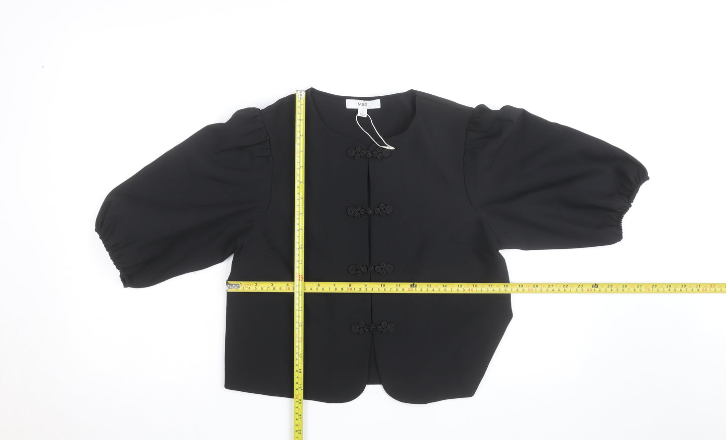 Marks and Spencer Women's Black Button Blouse Size 10 Regular