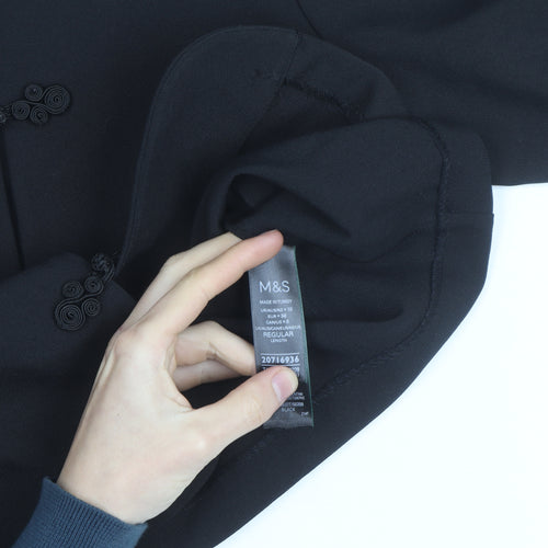 Marks and Spencer Women's Black Button Blouse Size 10 Regular