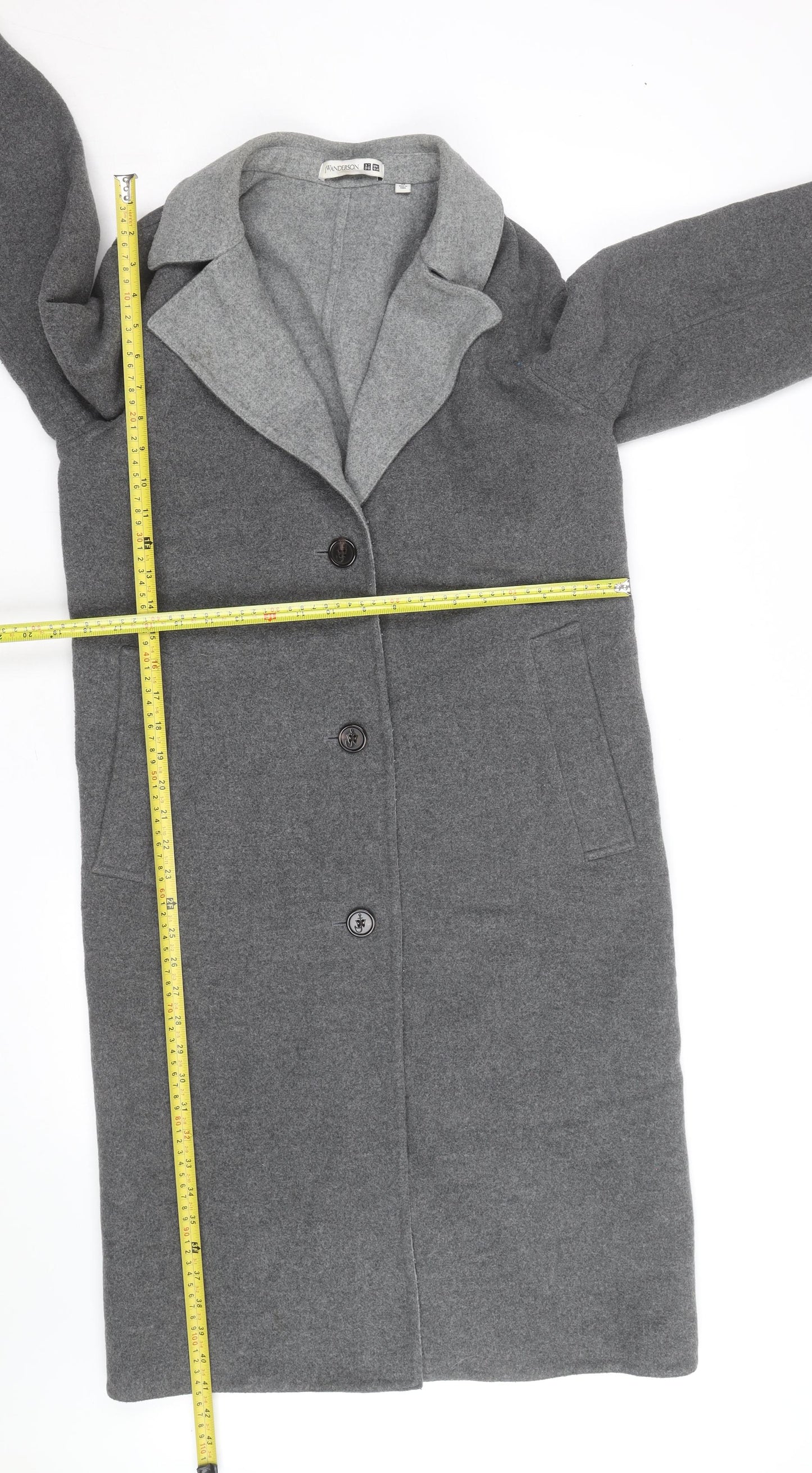 JW Anderson x Uniqlo Men's Grey Wool Overcoat XS