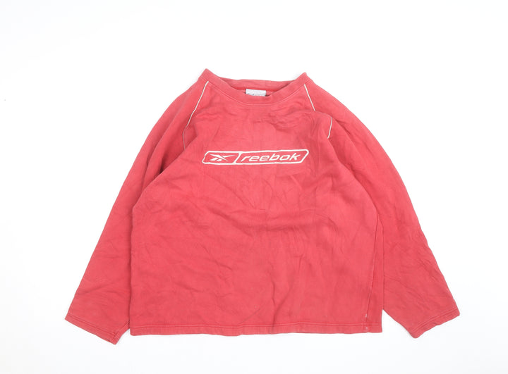 Reebok Men’s Red Logo Pullover Sweatshirt M Vintage Sportswear