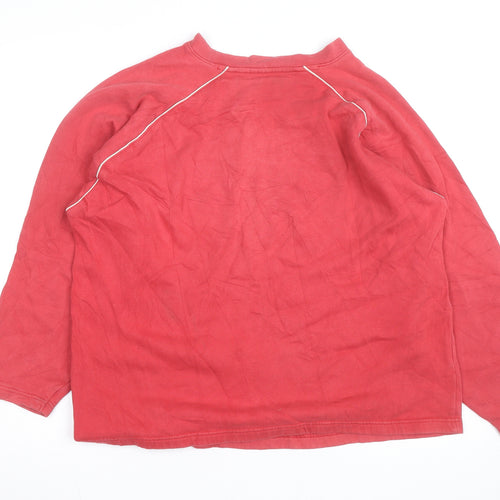 Reebok Men’s Red Logo Pullover Sweatshirt M Vintage Sportswear
