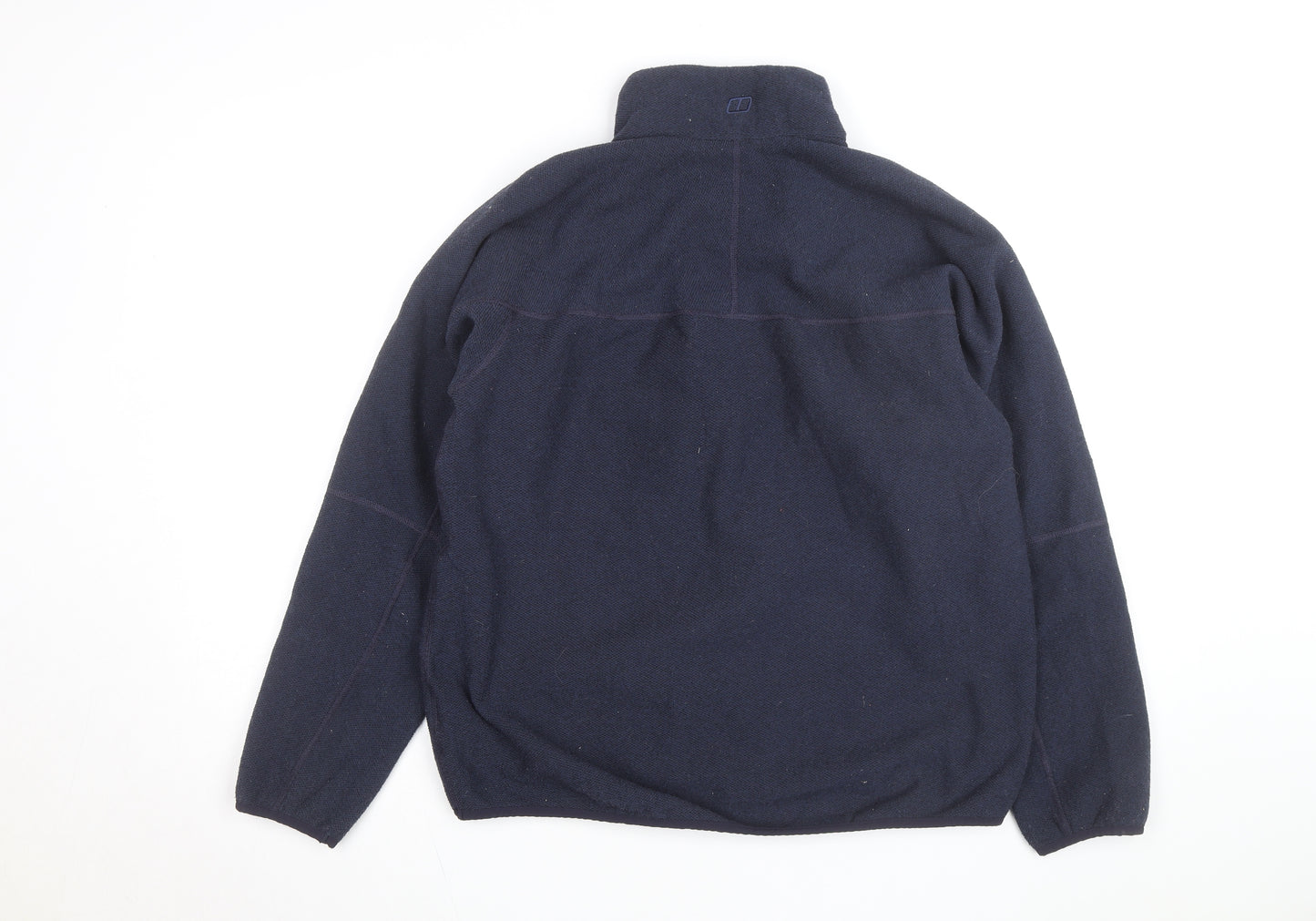 Berghaus Men Blue Fleece L 1/2 Zip Outdoor Hiking Jacket