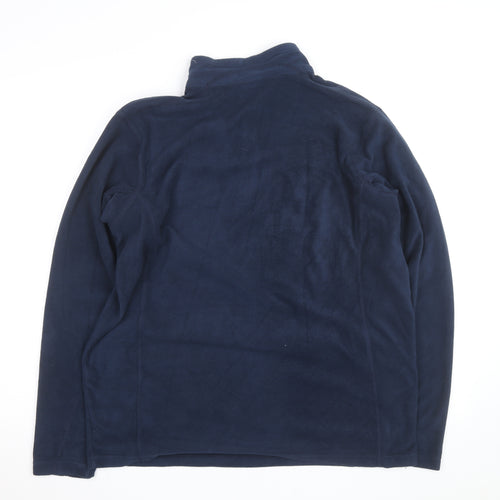 Columbia Mens Blue Fleece 1/4 Zip Pullover Sweatshirt Size L