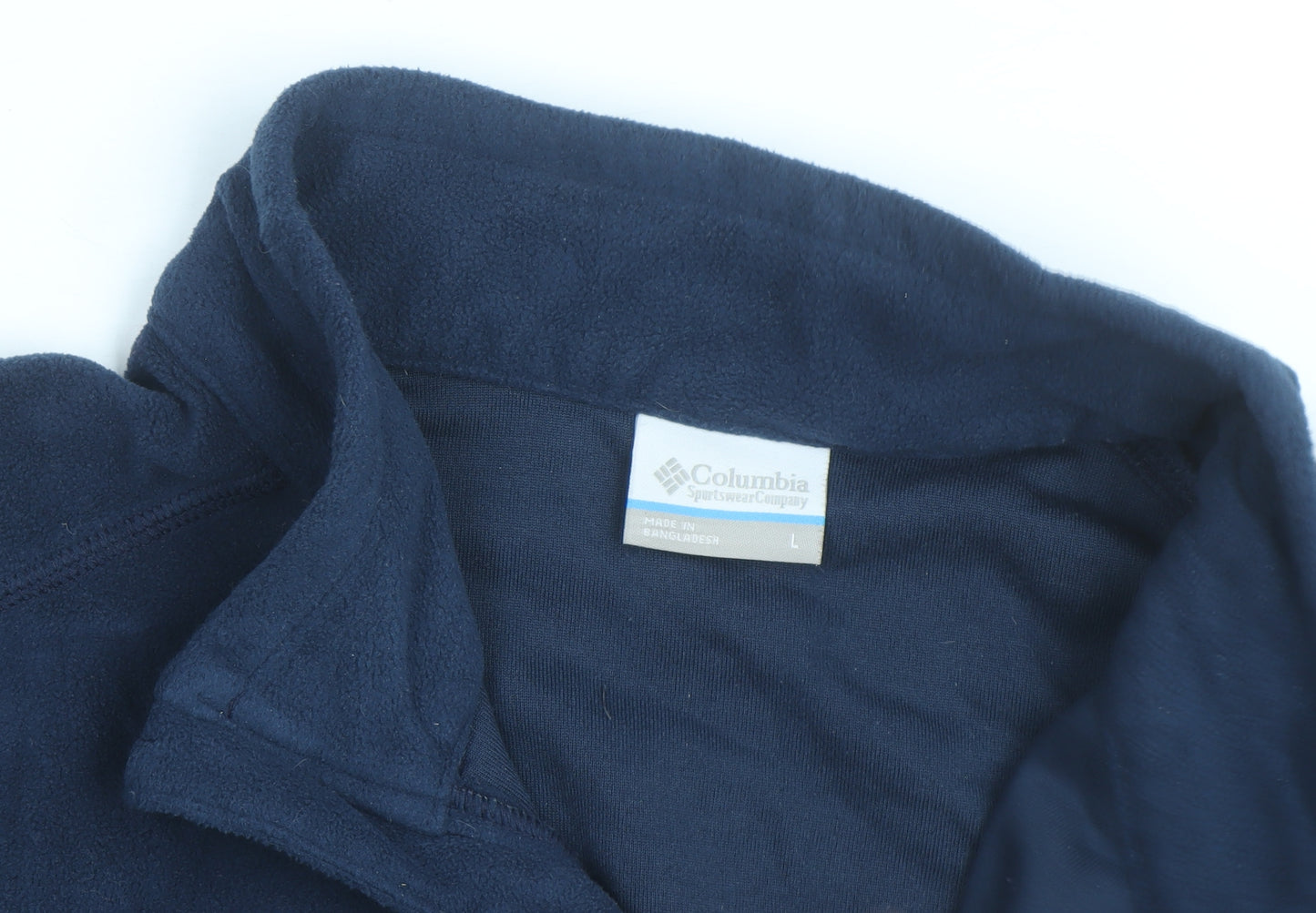 Columbia Mens Blue Fleece 1/4 Zip Pullover Sweatshirt Size L