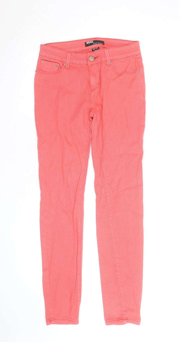 BDG Womens Pink Ankle Slim Jeans Size 10 Regular 26x30