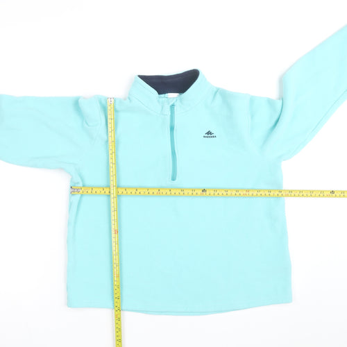 Quechua Girls Blue Fleece 1/4 Zip Pullover Sweatshirt 14-15 Years