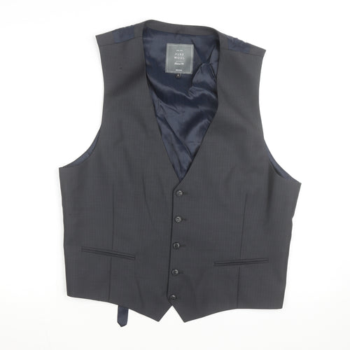 John Lewis Men's Grey Pure Wool Tailored Fit Waistcoat Size 44
