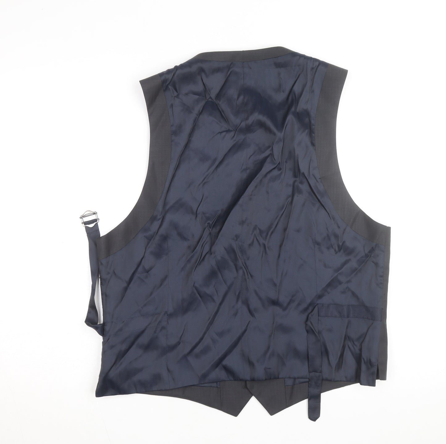 John Lewis Men's Grey Pure Wool Tailored Fit Waistcoat Size 44