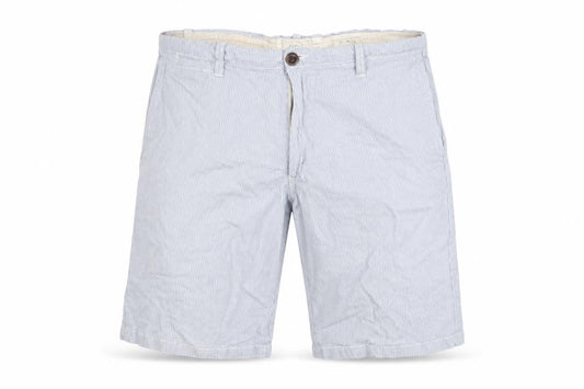 EASY Men’s Blue Striped Chino Shorts Size M 30in Casual Summer Style