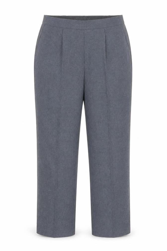Bonmarché Women Blue Size 14 Straight Leg Elastic Waist Trousers