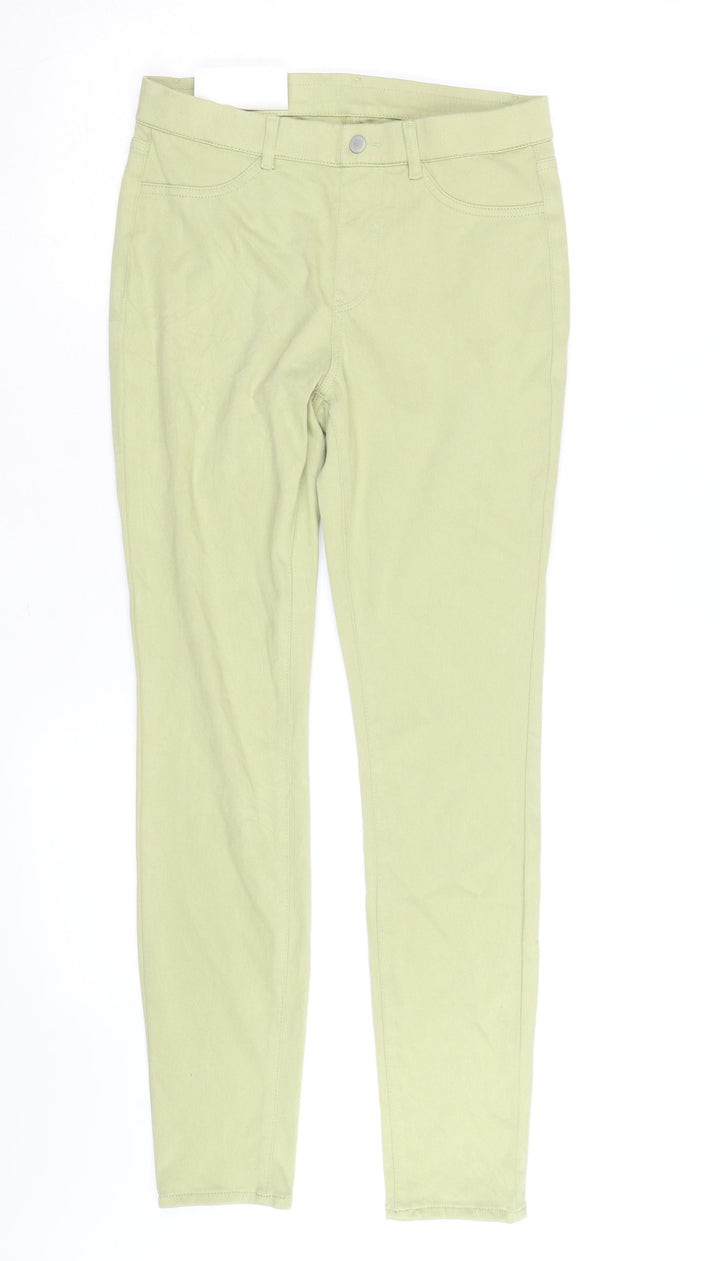 Uniqlo Womens Green Cotton Stretch Skinny Jeggings Size M