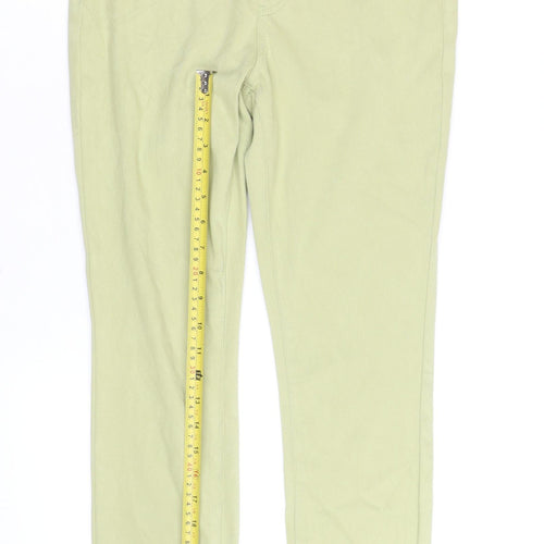 Uniqlo Womens Green Cotton Stretch Skinny Jeggings Size M