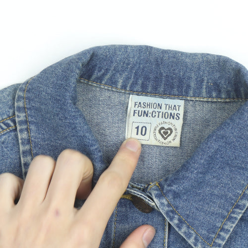 Fashion That Functions Women's Blue Denim Jacket Size 10