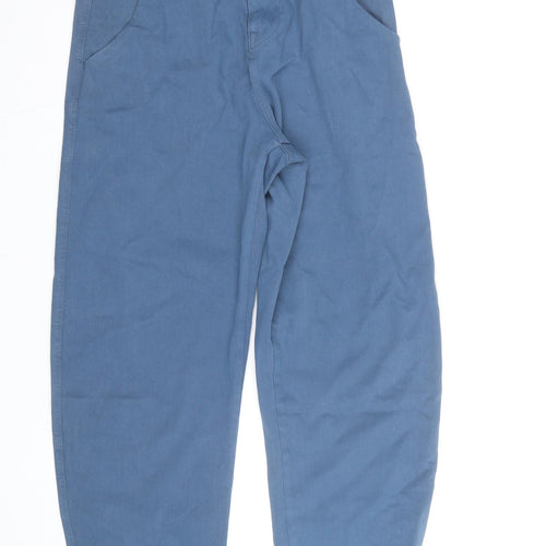 United Colors of Benetton Women Blue Cargo Trousers Size 12