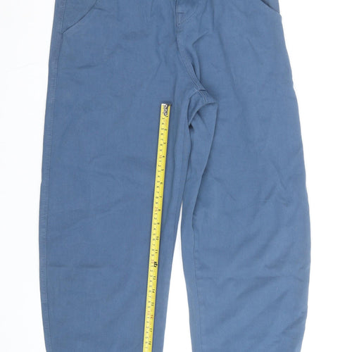 United Colors of Benetton Women Blue Cargo Trousers Size 12