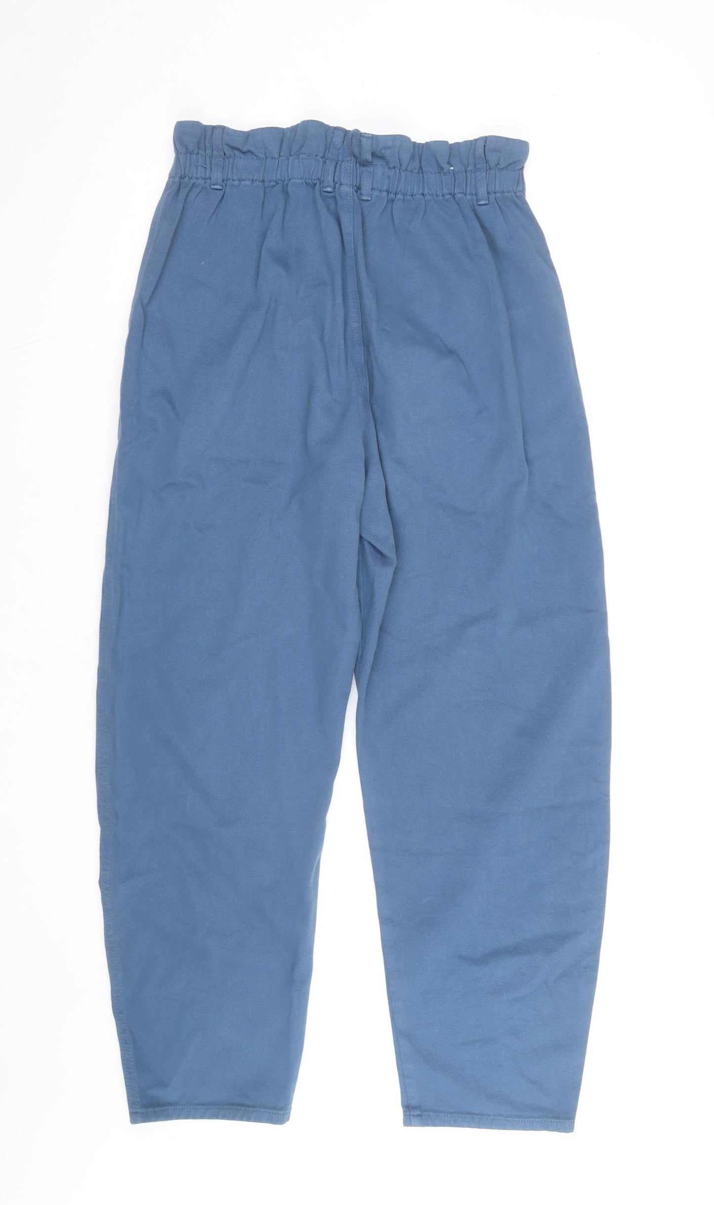 United Colors of Benetton Women Blue Cargo Trousers Size 12