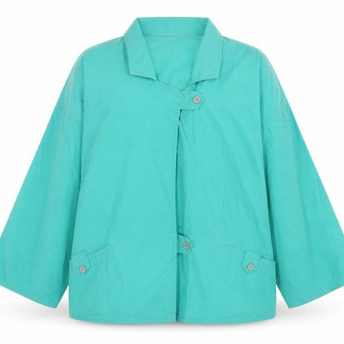 Dio by Reldan Women's Green Cotton Kimono Blouse Size 10