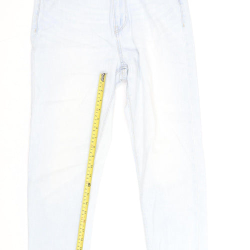 New Look Women Blue Size 10 Mom Jeans Light Wash High Rise Denim