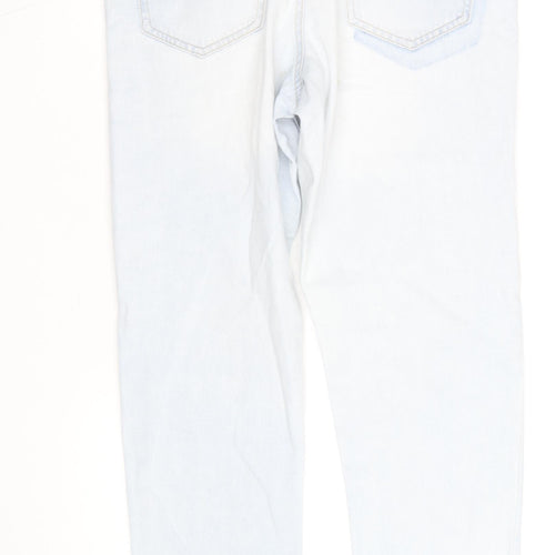 New Look Women Blue Size 10 Mom Jeans Light Wash High Rise Denim