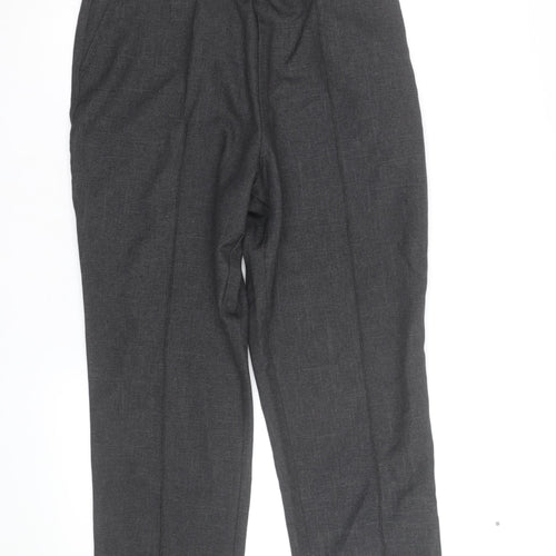 Marks and Spencer Womens Grey Size 14 Petite Stretch Work Trousers