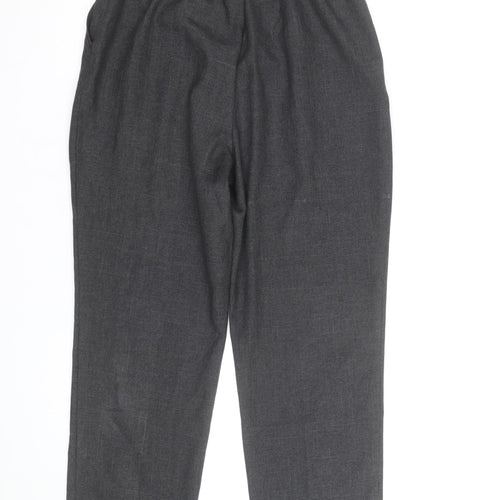 Marks and Spencer Womens Grey Size 14 Petite Stretch Work Trousers