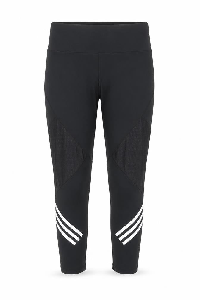 Adidas Womens Black Running Leggings Size L Moisture Wicking