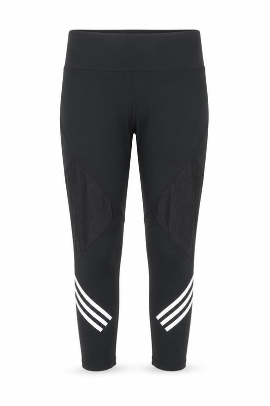 Adidas Womens Black Running Leggings Size L Moisture Wicking