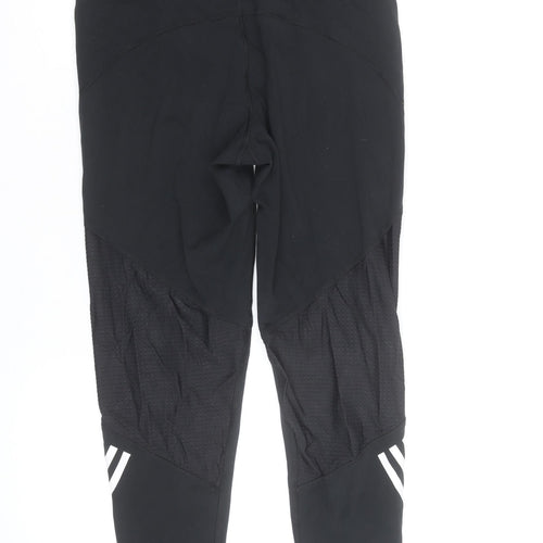 Adidas Womens Black Running Leggings Size L Moisture Wicking