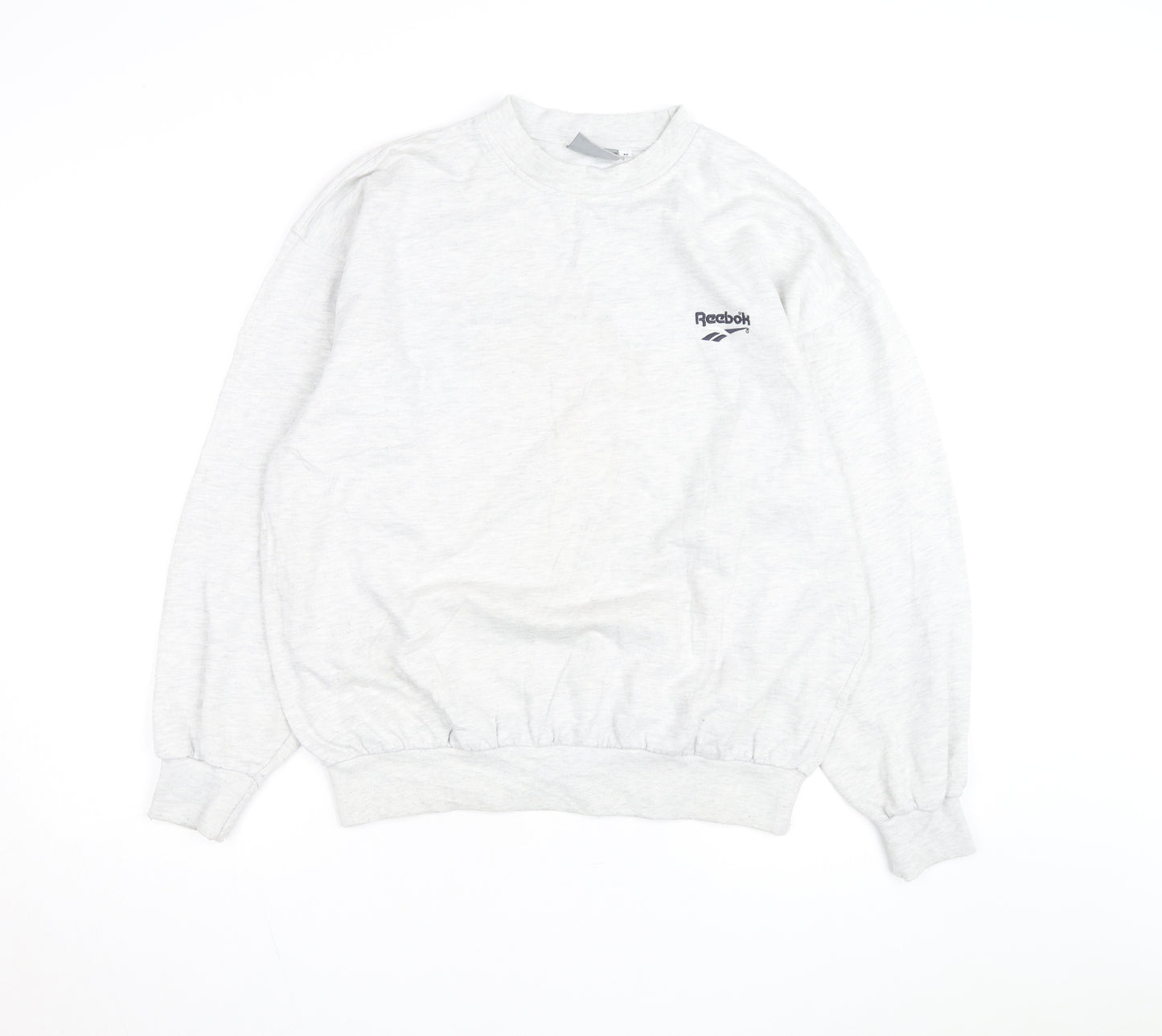 Reebok Men's Grey Pullover Sweatshirt M Regular Fit Crew Neck