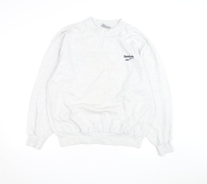 Reebok Men's Grey Pullover Sweatshirt M Regular Fit Crew Neck
