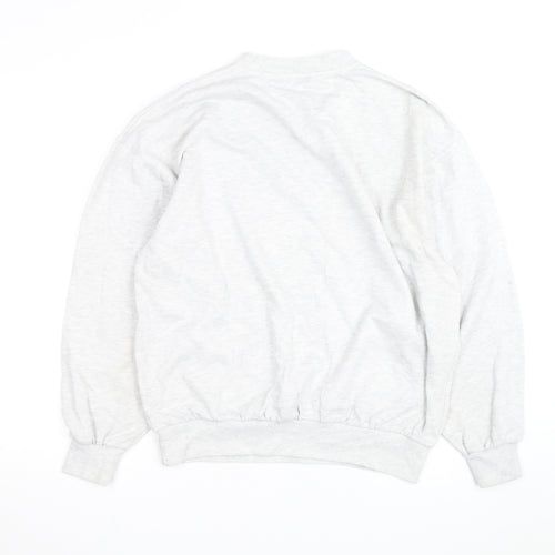 Reebok Men's Grey Pullover Sweatshirt M Regular Fit Crew Neck