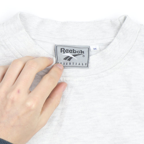 Reebok Men's Grey Pullover Sweatshirt M Regular Fit Crew Neck