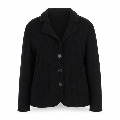 Laura Ashley Women Black Wool Blazer Jacket UK 18 Classic Style