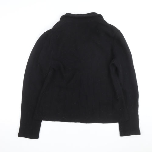 Laura Ashley Women Black Wool Blazer Jacket UK 18 Classic Style