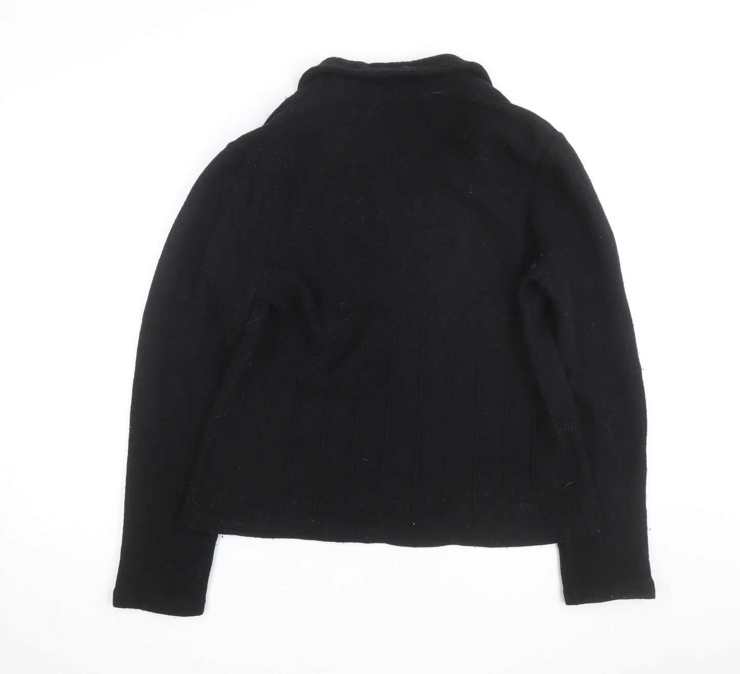 Laura Ashley Women Black Wool Blazer Jacket UK 18 Classic Style