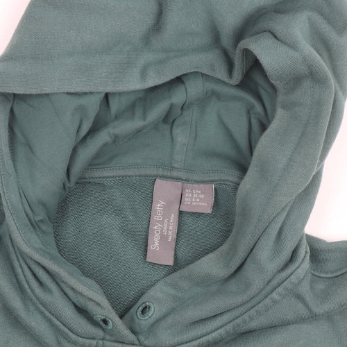 Sweaty Betty Unisex Green S Pullover Hoodie Cotton Blend