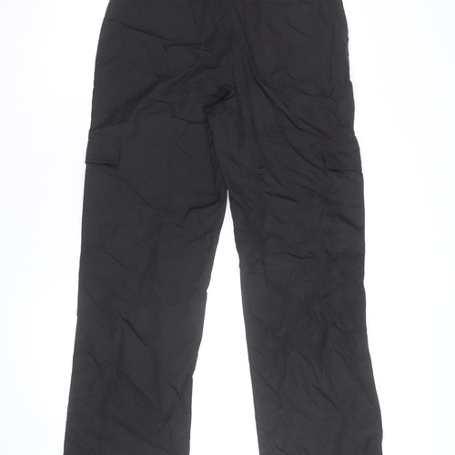 STR Women's Black Cargo Trousers M Regular Fit Cotton Blend