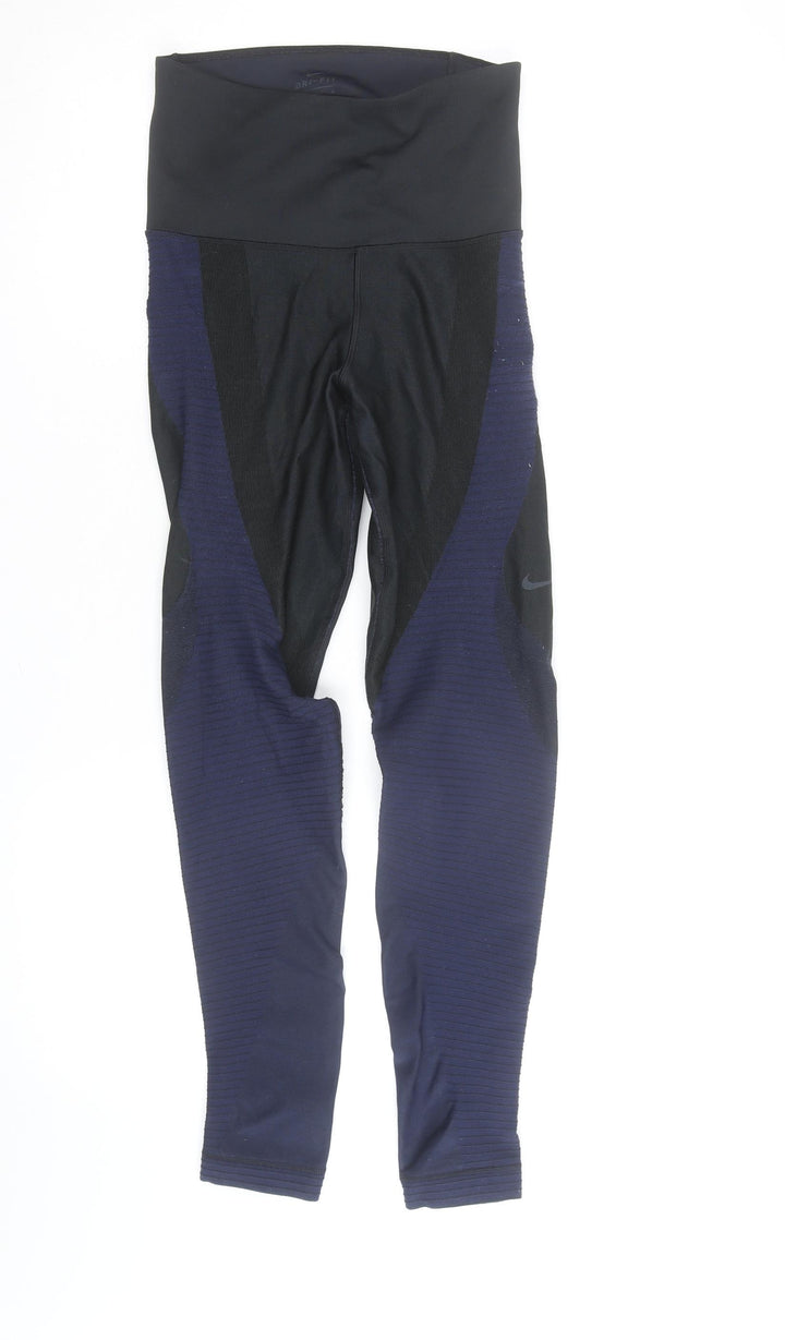 Nike Women's Black Dri-FIT Leggings M Slim Fit Sportswear