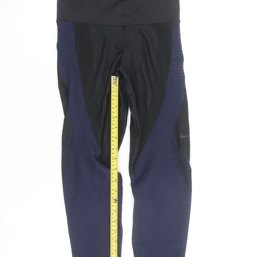 Nike Women's Black Dri-FIT Leggings M Slim Fit Sportswear