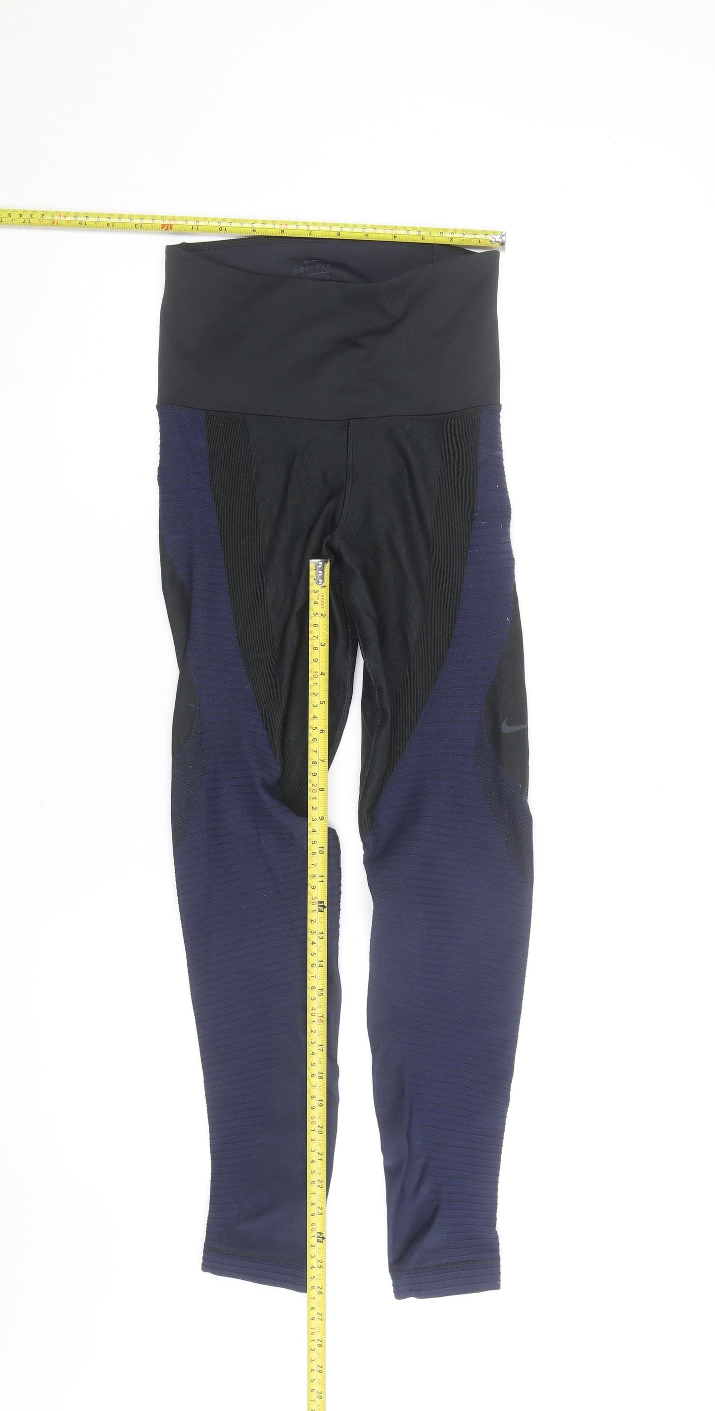 Nike Women's Black Dri-FIT Leggings M Slim Fit Sportswear