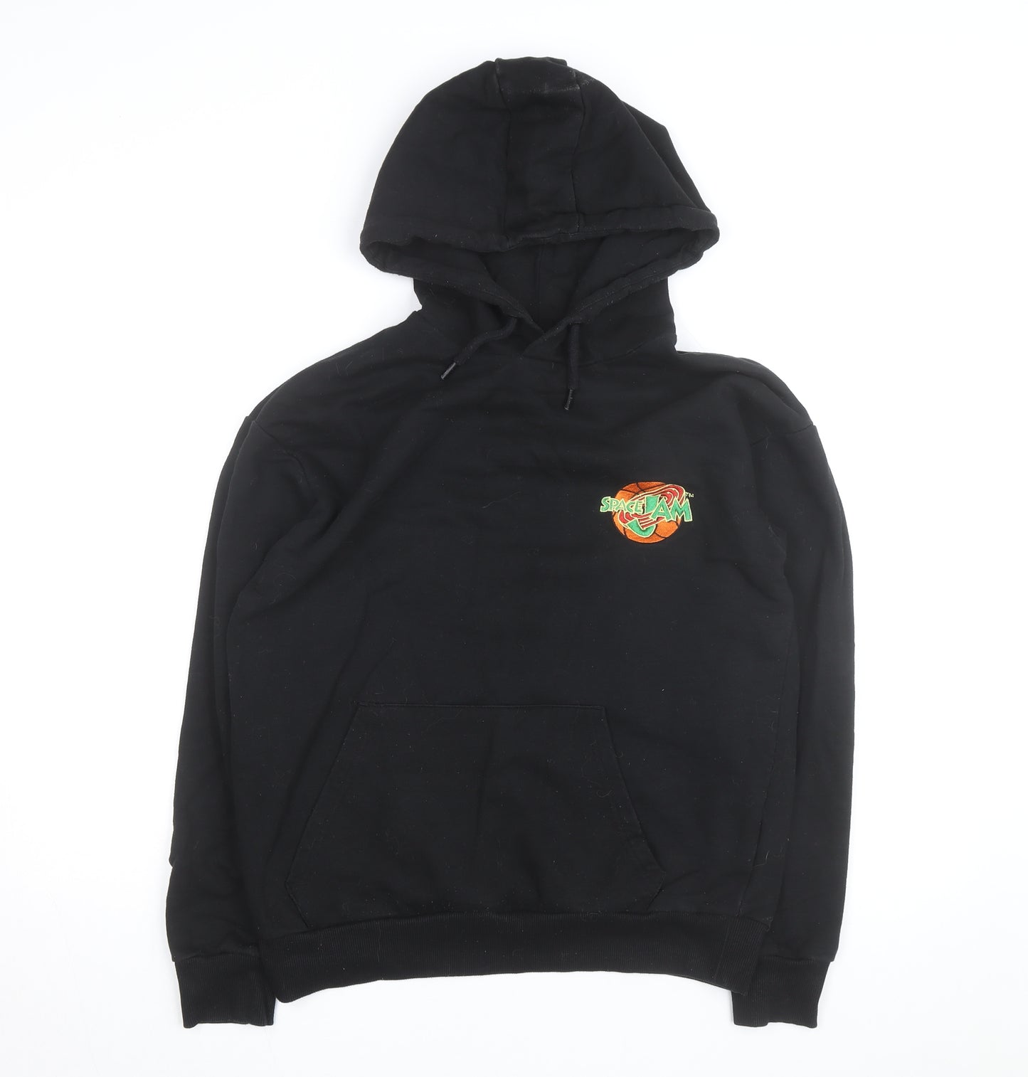 Space Jam Men's Black Pullover Hoodie M Bugs Bunny Graphic Fleece