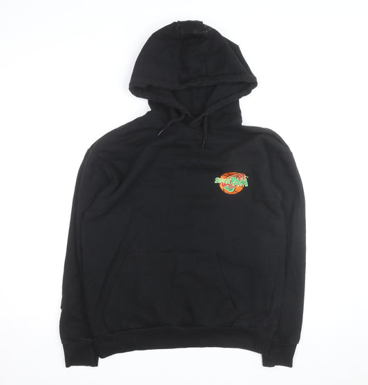 Space Jam Men's Black Pullover Hoodie M Bugs Bunny Graphic Fleece