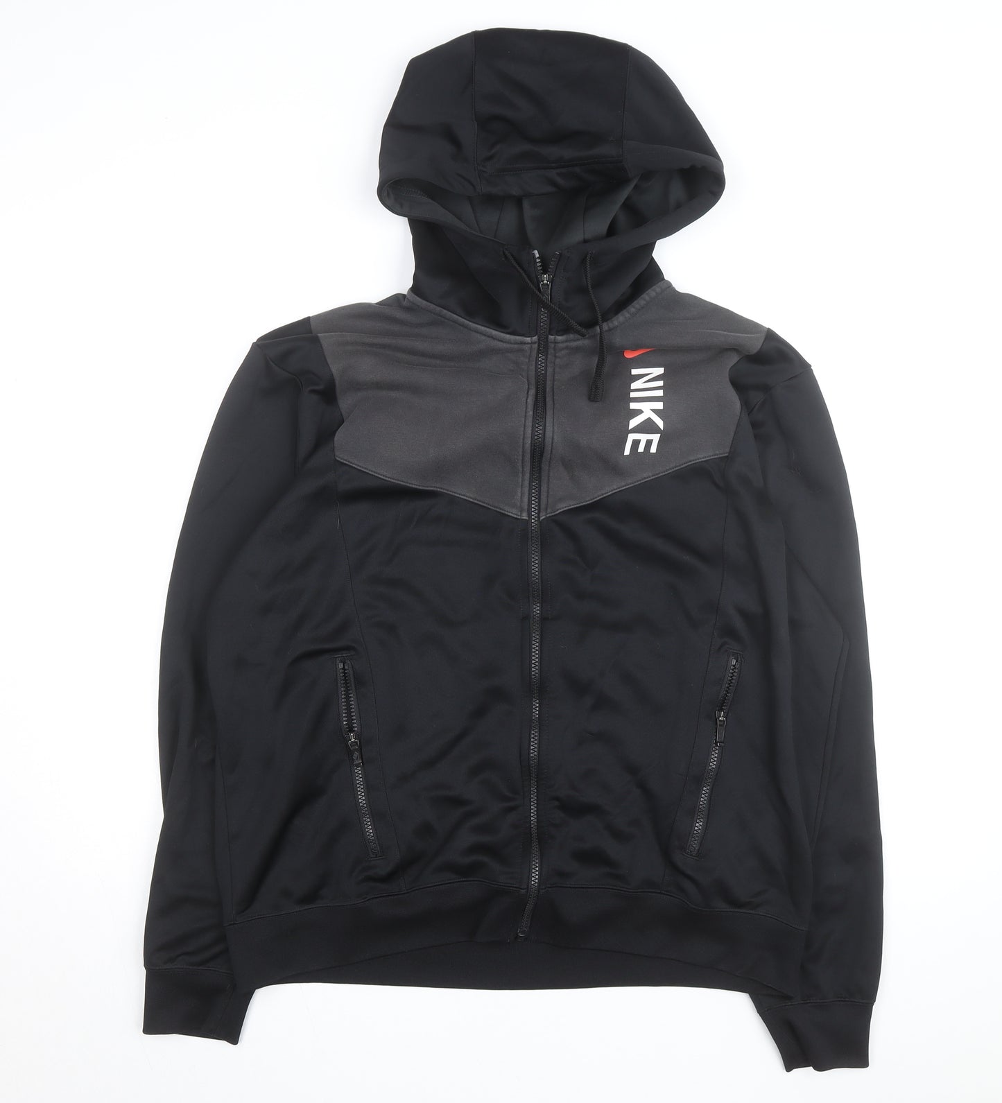 Nike Men's Black Full Zip Sports Hoodie Size L