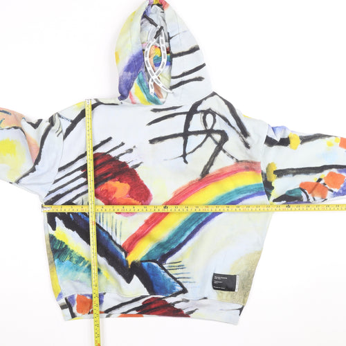 Pull & Bear Women Multicoloured Hoodie Size S Kandinsky Art Print Pullover