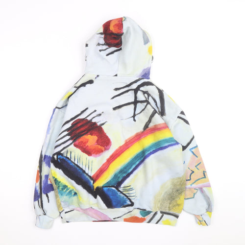 Pull & Bear Women Multicoloured Hoodie Size S Kandinsky Art Print Pullover