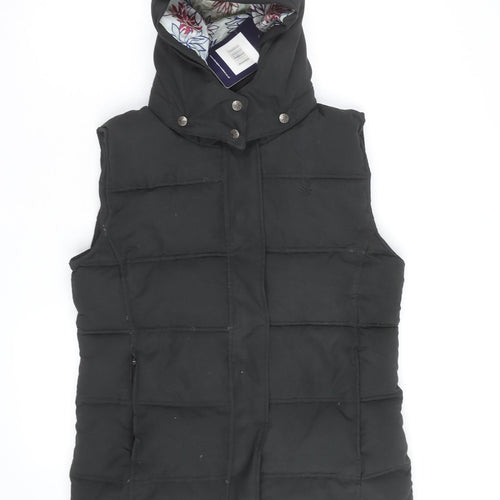 Rye Champion Women's Black Hooded Puffer Gilet Size 12